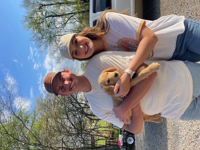 Savannah puppy and the Alexander family